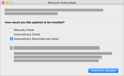 Microsoft updates for mac